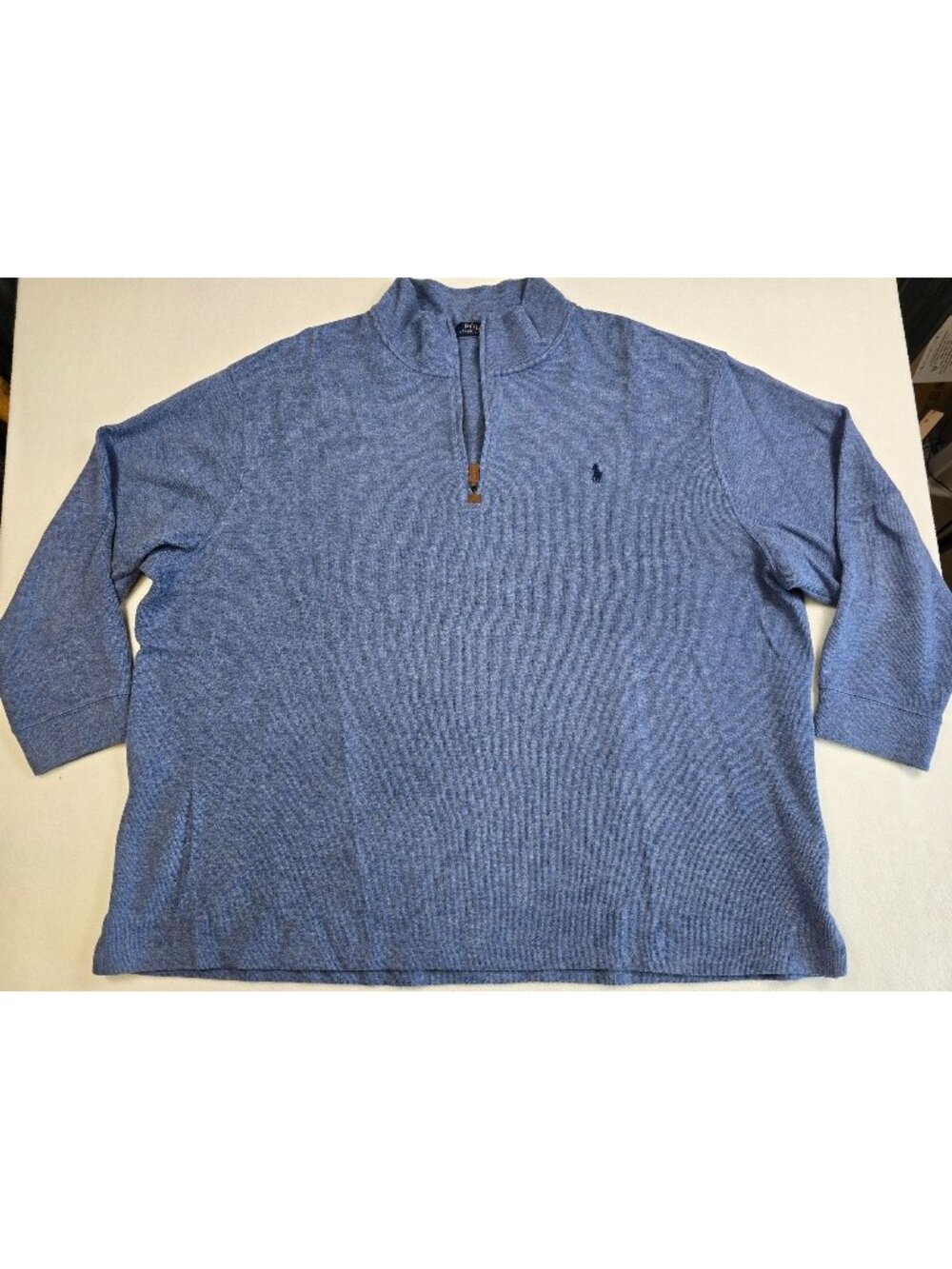 Polo Ralph Lauren Mens 1/4 Zip Pullover 4XB Blue 100% Cotton